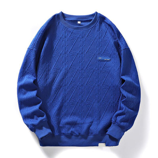 Loose Fit Plus Velvet Faux Two-Piece Sweatshirt