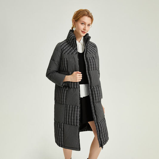 Knee-Length Straight Thickened Down Coat