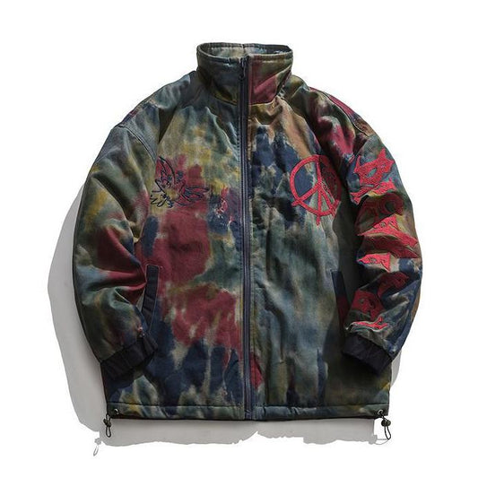 Camouflage Casual Thickened Insulated Stand-Up Collar Track Jacket