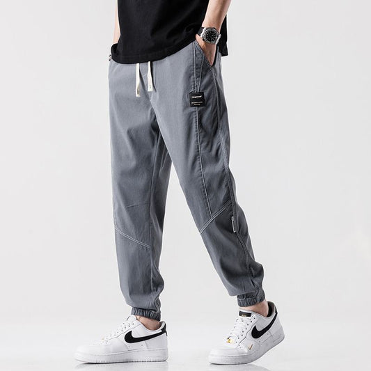 Silky Tapered Loose-Fit Pants