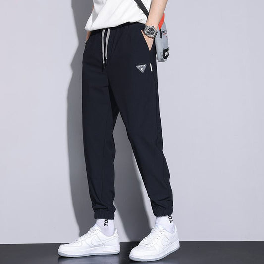 Thin Silky Breathable Loose Fit Tapered Versatile Pants