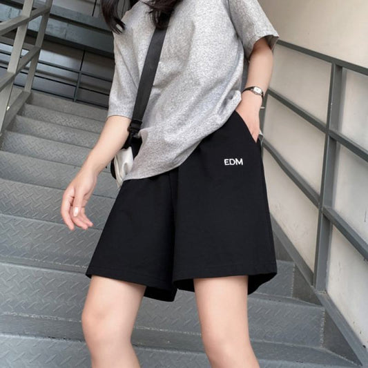Casual Loose Fit Sports Straight Cotton Thin Bermuda Shorts