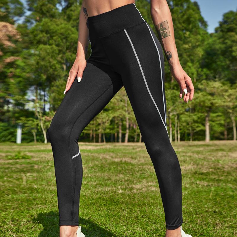 Leggings deportivos de cintura alta ajustados y elásticos para yoga y fitness para adelgazar