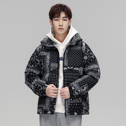 White Duck Down Thickened Loose Fit Down Jacket
