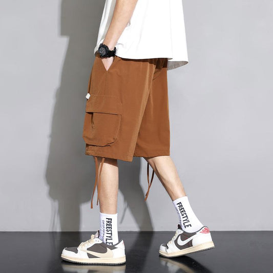 Versatile Casual Drawstring Waist Trendy Workwear Shorts