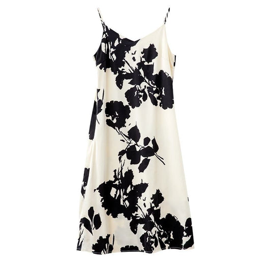Versatile Slim-Fit Slimming Floral Print Dress