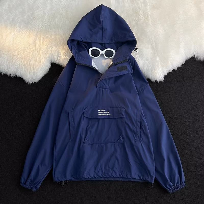 Trendy Casual Lazy Thick Hooded Windbreaker