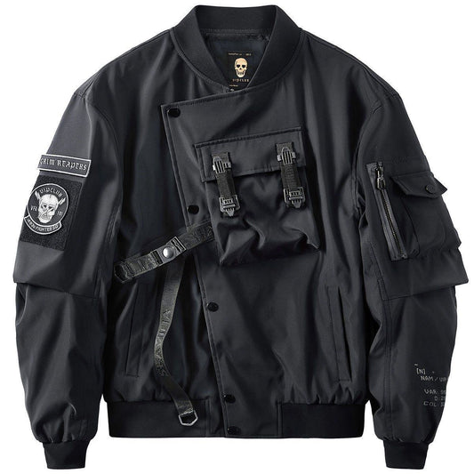 Multi-Pocket Workwear Style Bomber Jacket