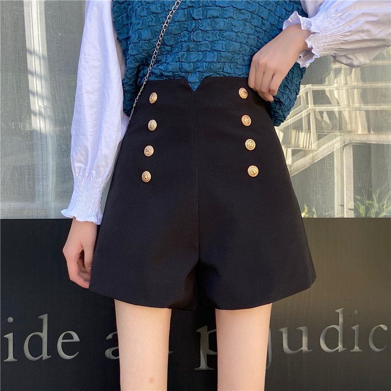 Slim-Fit Height Enhancing Atmospheric Slimming High-Waisted Simple Chic Shorts