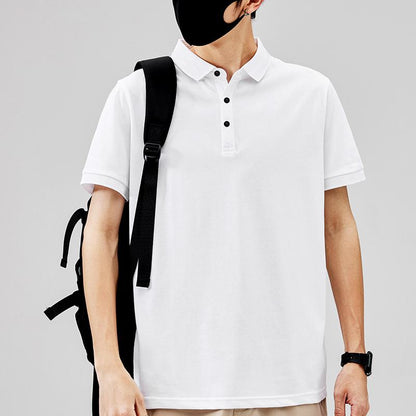 Trendiges Polo-Shirt mit kurzen Ärmeln aus Tencel, lässig und seidig glänzend, mit Reverskragen