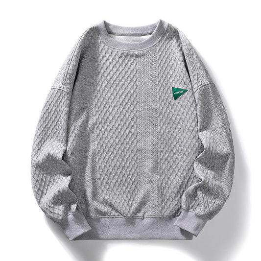 Sweatshirt mit fallenden Schultern und einfachen Patch-Details