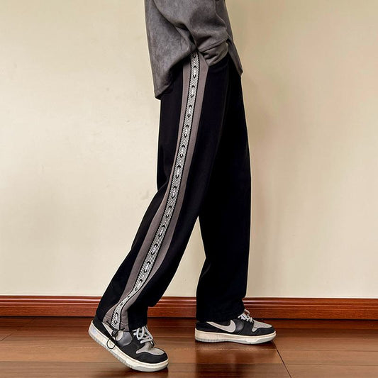 Pantalon de sport ample en tricot tendance avec cordon de serrage