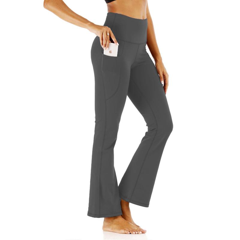 High-Waisted Yoga Tight-Fitting Elasticity Bell-Bottoms Sports Fitness Running Sports Pants