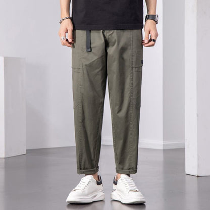 Loose-Fit Washed Workwear Versatile Pants