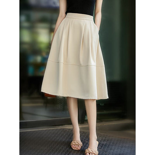 Versatile A-Line Slimming Solid Chic Skirt