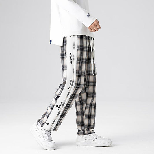 Drawstring Sports Loose Fit Knitted Tapered Casual Straight Pants
