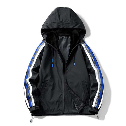 Slim-Fit Casual Raincoat Hooded Jacket