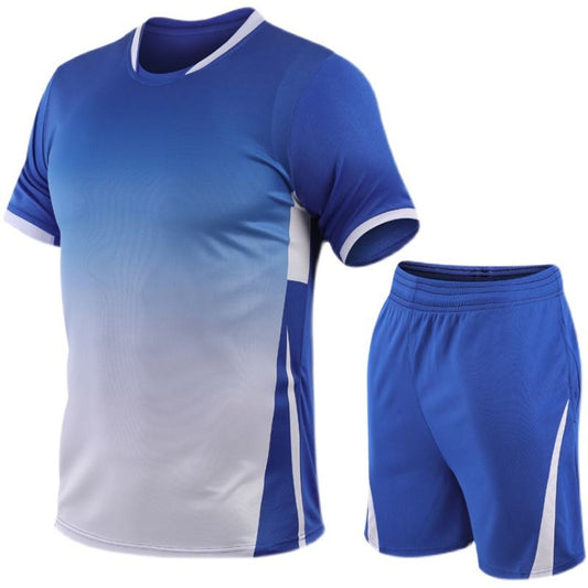 Sportbekleidung mit schnelltrocknendem und lockerem Schnitt, ideal zum Laufen und für Fitnessaktivitäten.