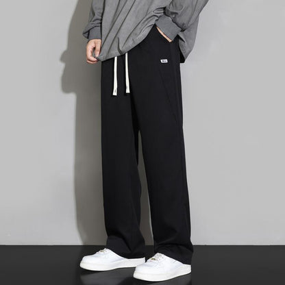 Loose Fit Beaded Embroidery Knitted Straight Leg Sweatpant