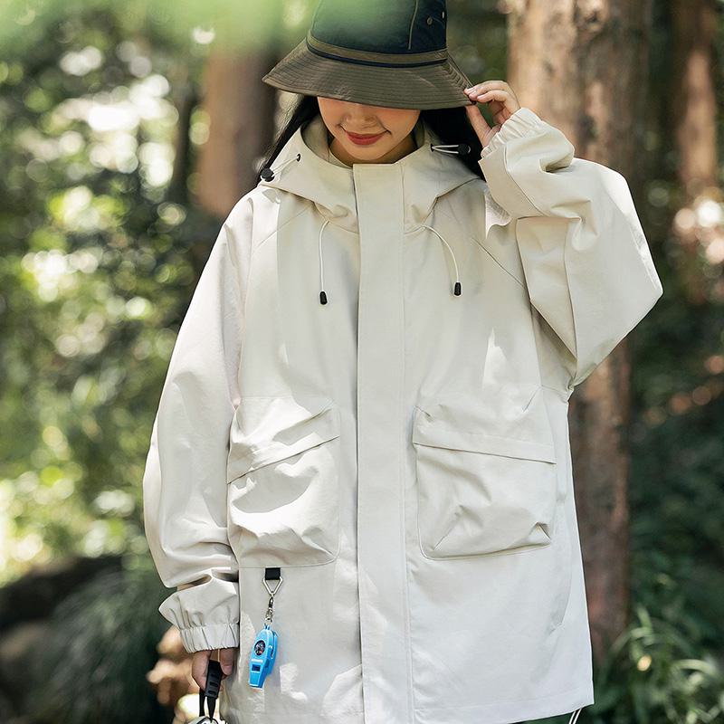 Outdoor Windproof Raincoat Hooded Jacket