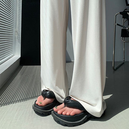 Pantalones largos de protección solar informales y holgados de pierna recta