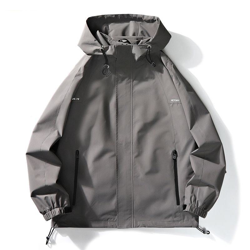 Windproof Versatile Workwear Style Raincoat Hooded Jacket