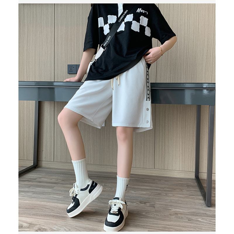 Houndstooth Woven Tape Casual Bermuda Shorts