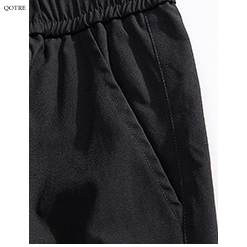 Pantalones cargo elásticos con cordón y dobladillo ajustado