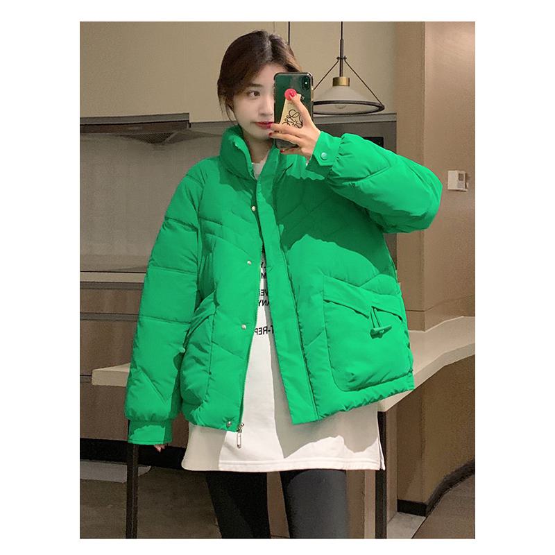 Stand-Up Collar Chic Cropped Puffer Jacket