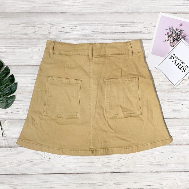 Versatile Casual Slimming Split Hem Bodycon Denim Skirt