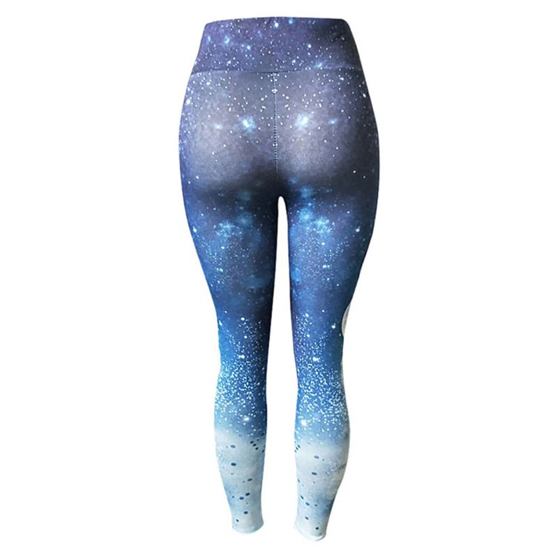 High-Waisted Contrasting Colors Gradient Quick-Drying Yoga Sports Tight-Fitting Sports Leggings