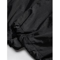 Pantalones cargo de ajuste holgado en color sólido con bolsillos expandibles versátiles y elásticos.