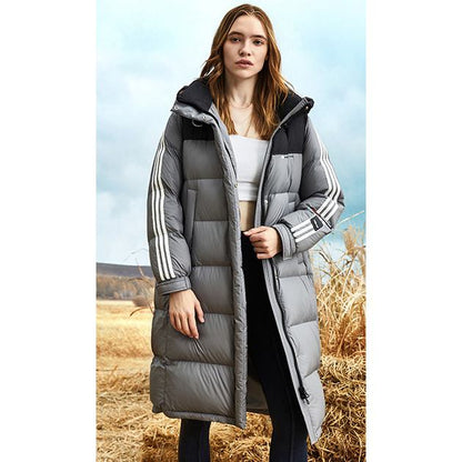 Quilted Puffa Thickened Calf-Length Down Coat