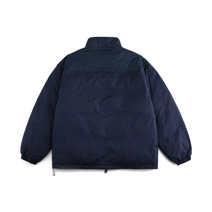 Stand-Up Collar Workwear Style Bellows Pocket Puffer Jacket