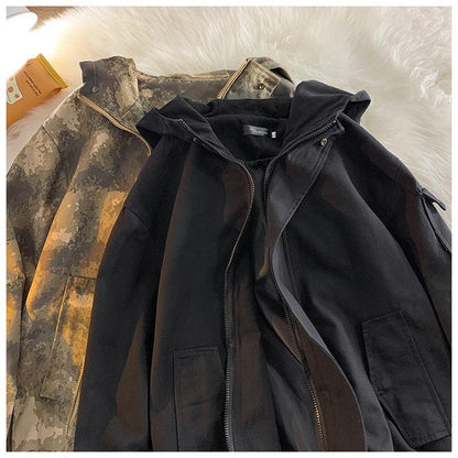 Stain-Resistant Workwear Style Camouflage Field Jacket
