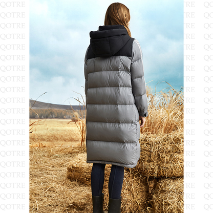Quilted Puffa Thickened Calf-Length Down Coat