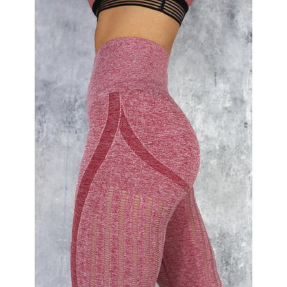 Hoch taillierte, schnell trocknende Yoga-Leggings mit nahtlosem Design, elastisch und mit Cut-Outs.