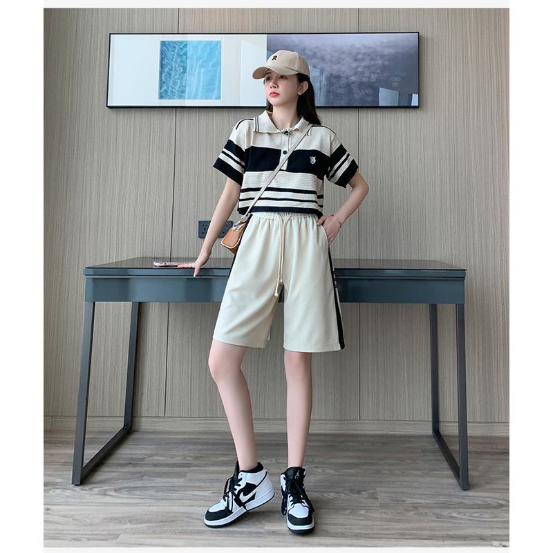 Houndstooth Loose Fit Casual Shorts