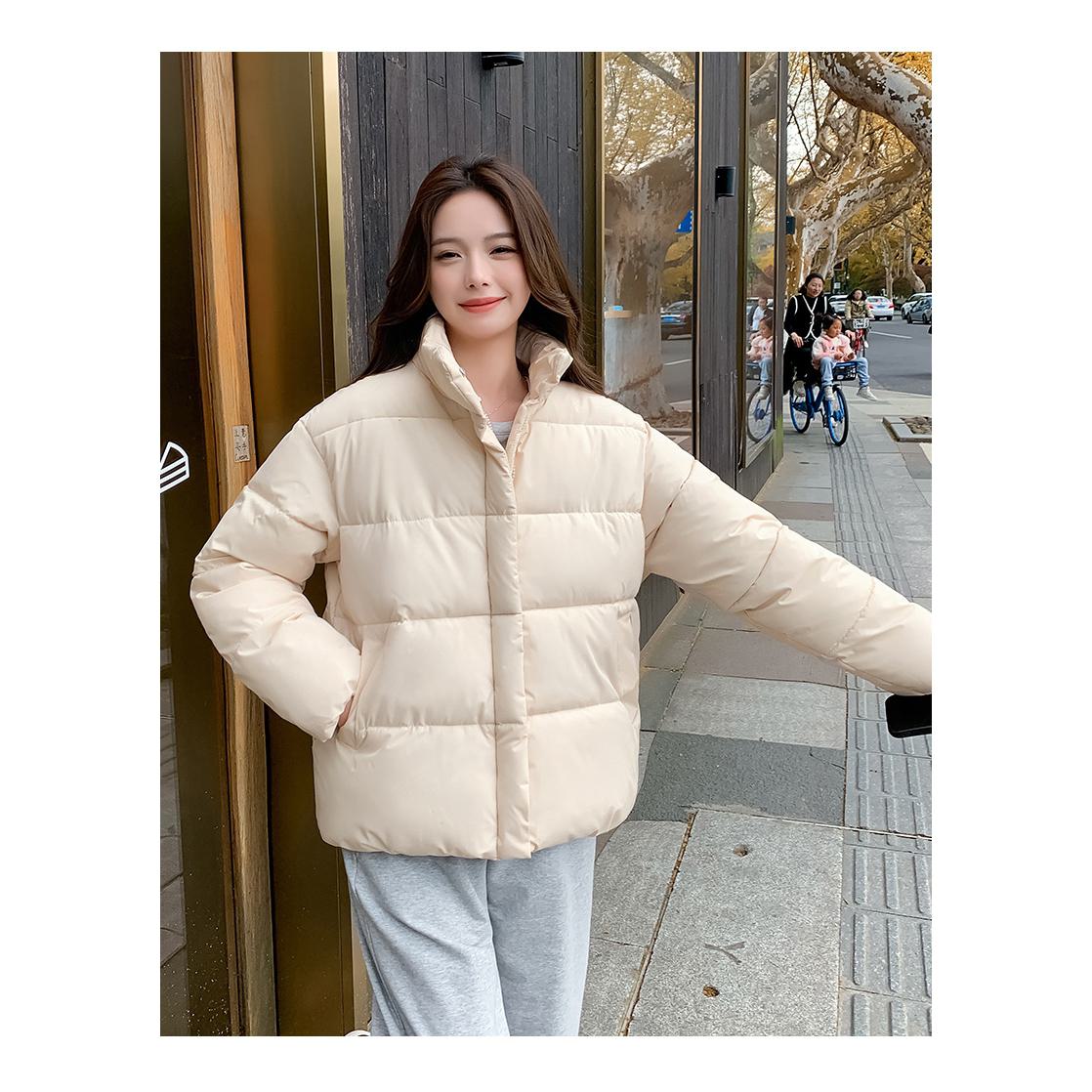 Simplicity Thickened Cropped Puffer Jacket