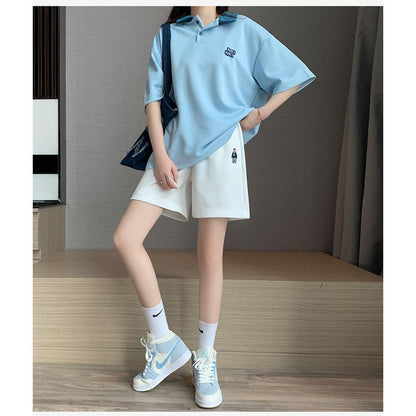 Shorts casuales de algodón puro y deportivos en colores sólidos y delgados