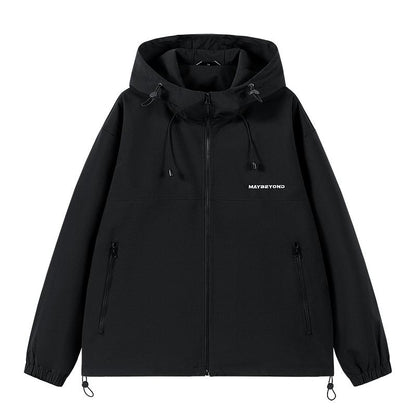 Windproof Trendy Raincoat Hooded Jacket