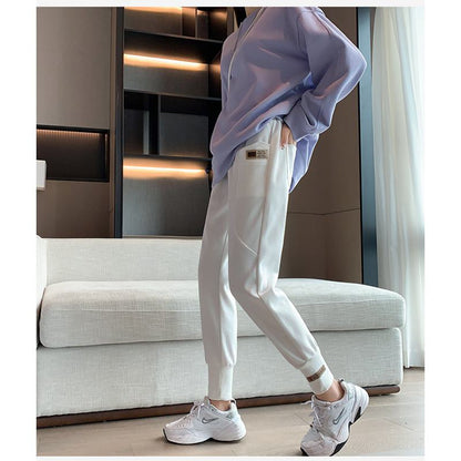 Pantalones deportivos rectos de ajuste versátil y adelgazante