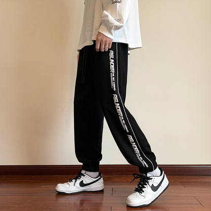 Sportliche Strick-Sweatpants mit Kordelzug und lockerer Passform