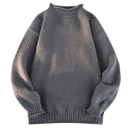 Half-High Collar Loose-Fit Sweater