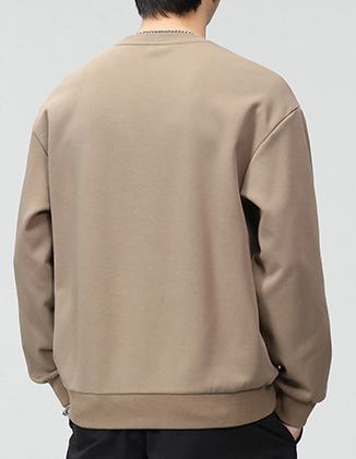 Rundhalsausschnitt, schlichter Schnitt, lockerer Sweatshirt