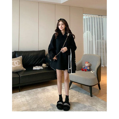 Thickened Thigh-Length Wool Blend Coat