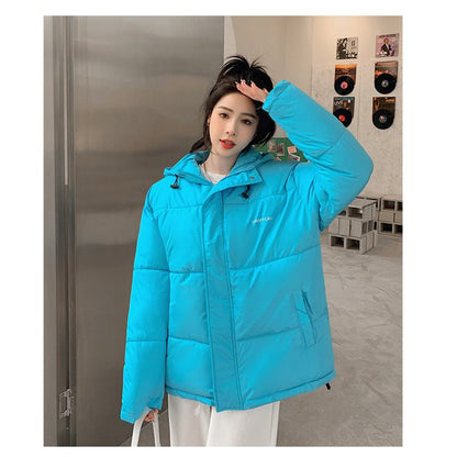 Thickened Loose Fit Casual Warmth Hooded Puffer Jacket