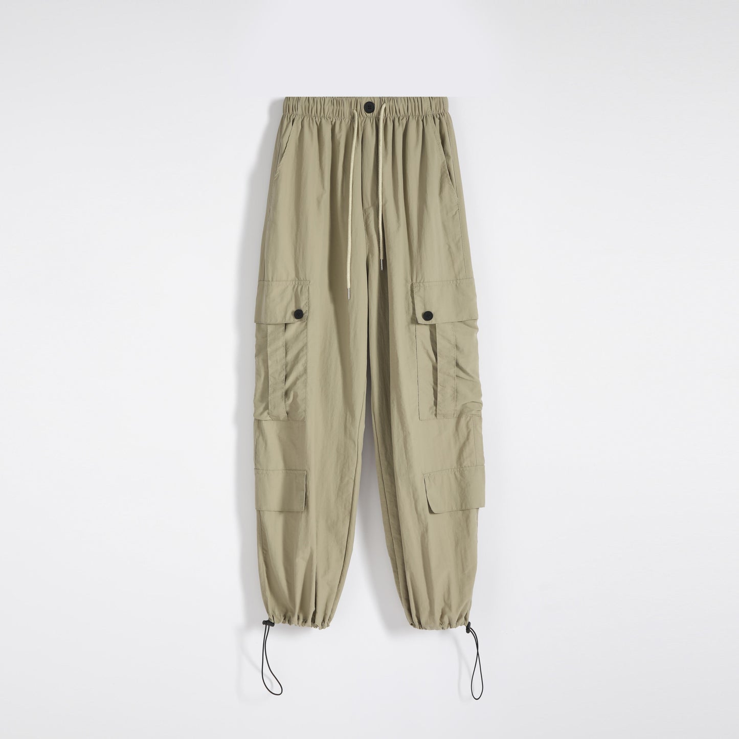Pantalones holgados casuales clásicos de múltiples bolsillos de moda