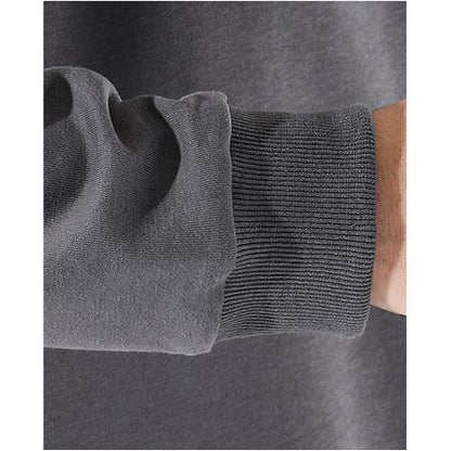 Round Neck Loose Fit Solid Color Pullover Men's Sweatshirt