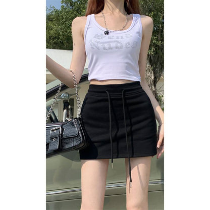 High-Waisted Solid Bodycon Skirt